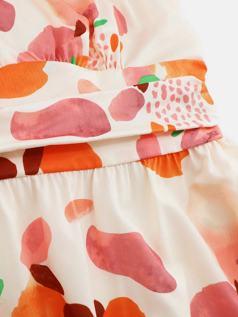 Ruched Printed Halter Neck Midi Dress Trendsi