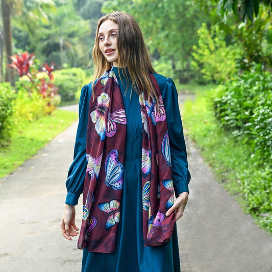 Printed Chiffon Scarf - 3300  DAME BOHEME