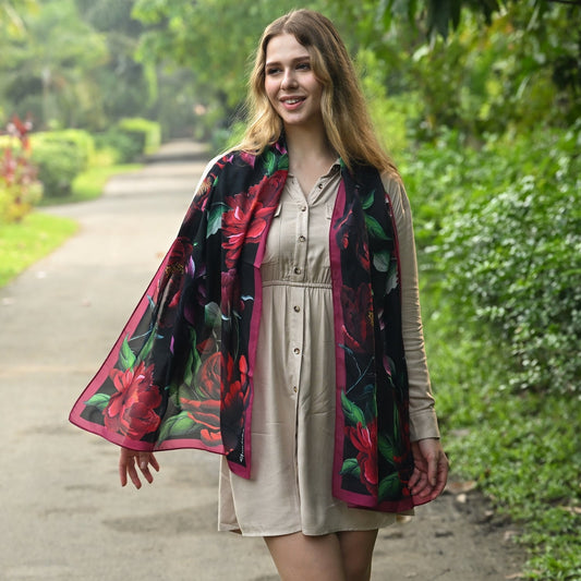 Printed Chiffon Scarf - 3300  DAME BOHEME