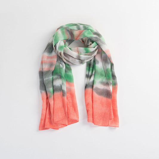 Tie Dye Herringbone Weave Lightweight Scarf  DAME BOHEME