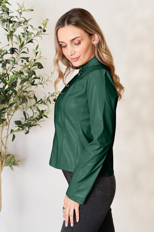 Women Classic Neck Zip-Up Jacket For Everyday Wear  DAME BOHEME