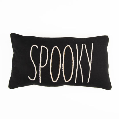 Halloween 12x22" Spooky Beaded Reversible Lumbar Pillow  DAME BOHEME