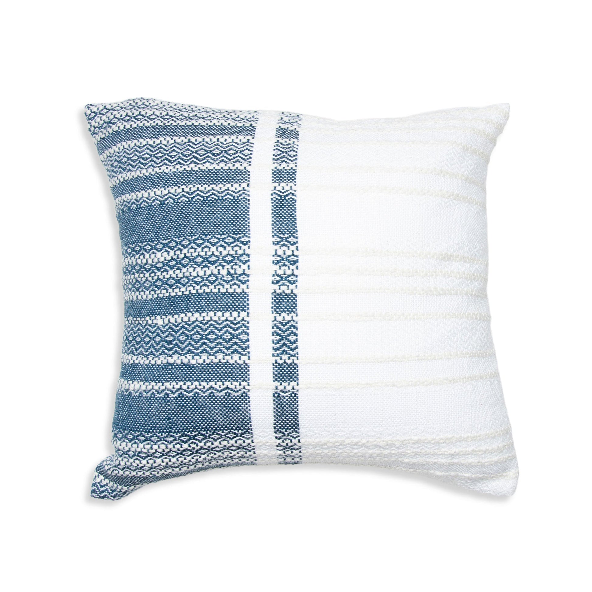 Genevieve 18X18" Handwoven Striped In/Outdoor Throw Pillow  DAME BOHEME