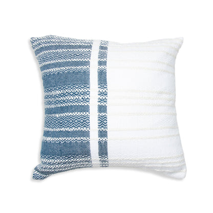 Genevieve 18X18" Handwoven Striped In/Outdoor Throw Pillow  DAME BOHEME