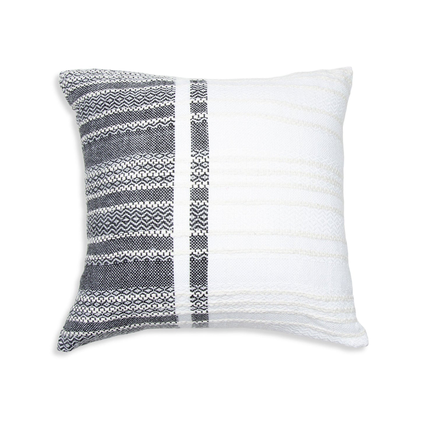 Genevieve 18X18" Handwoven Striped In/Outdoor Throw Pillow  DAME BOHEME