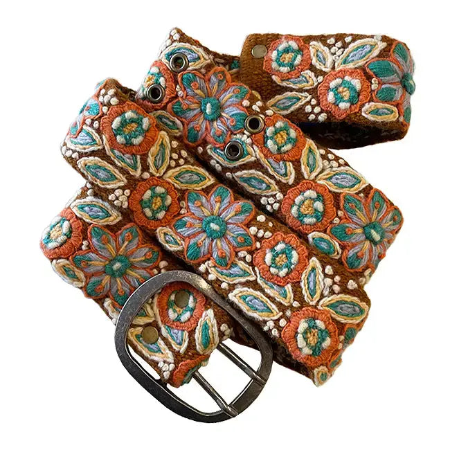 Desert Bloom Embroidered Belt  DAME BOHEME