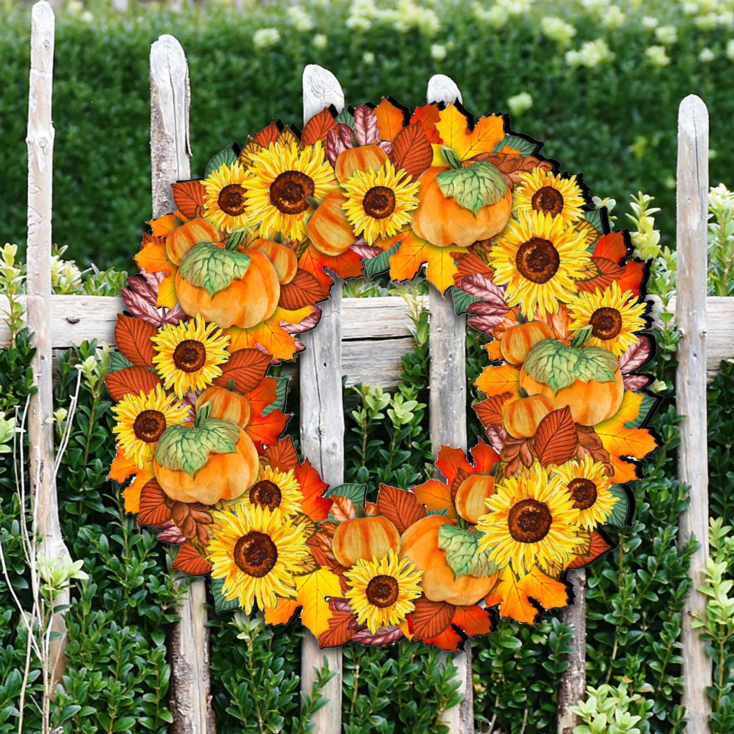 Fall Holiday Door Wreath by G. DeBrekht - Thanksgiving Halloween Decor - 8185305H  DAME BOHEME