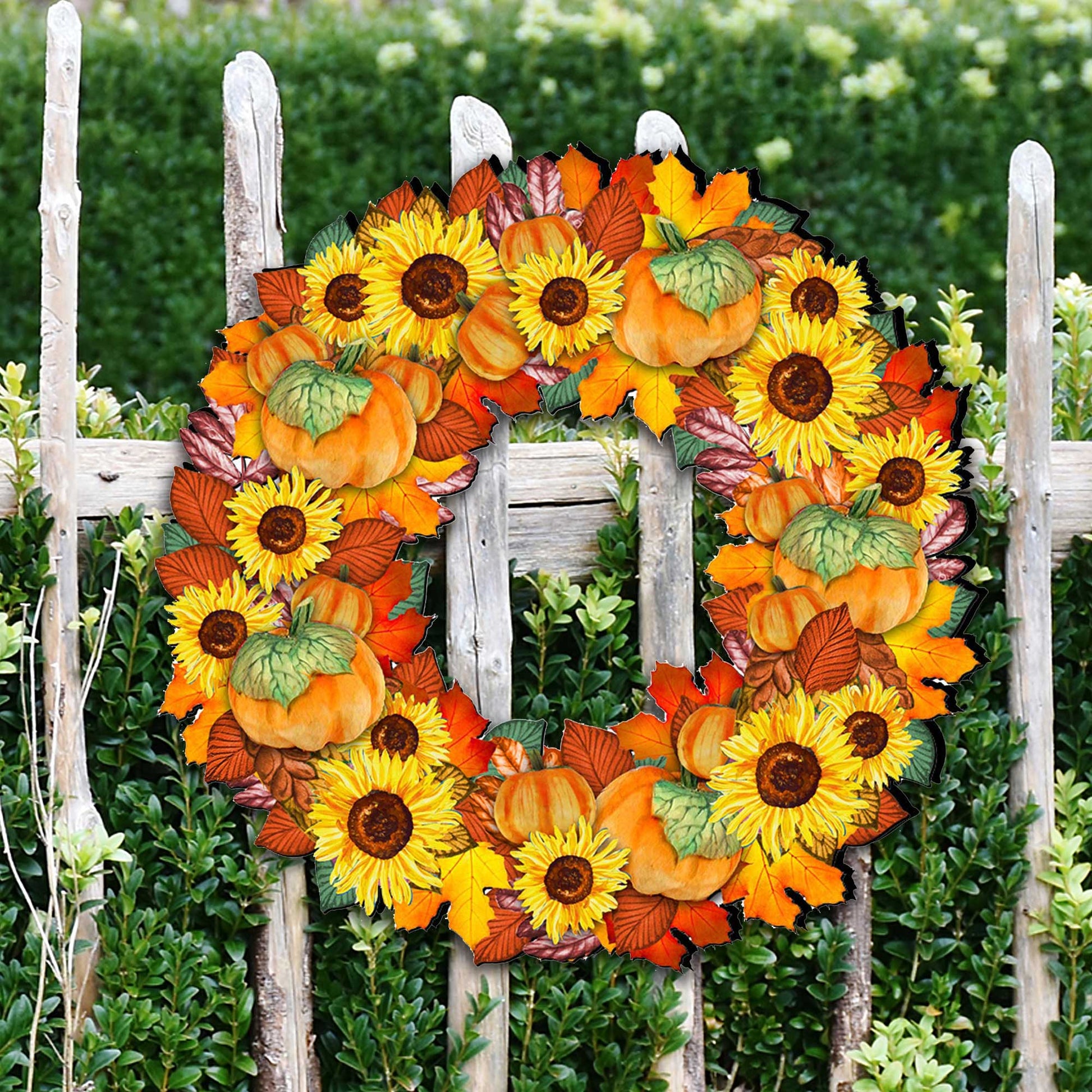 Fall Holiday Door Wreath by G. DeBrekht - Thanksgiving Halloween Decor - 8185305H  DAME BOHEME