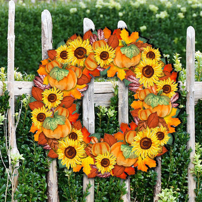 Fall Holiday Door Wreath by G. DeBrekht - Thanksgiving Halloween Decor - 8185305H  DAME BOHEME