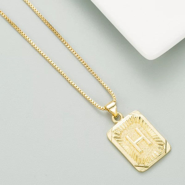 Classy Pendant Talia Initial Gold Letter Necklace Dani & Em