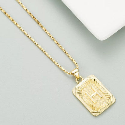Classy Pendant Talia Initial Gold Letter Necklace Dani & Em