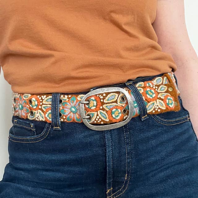 Desert Bloom Embroidered Belt  DAME BOHEME