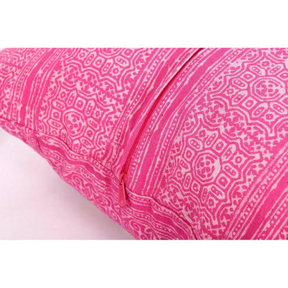 Batik Printed Embroidery Fabric Geometric Cushion - Thailand  DAME BOHEME