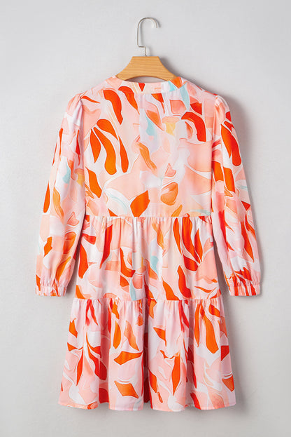 Sierra Print Long Sleeve Floral Bohemian Dress  DAME BOHEME