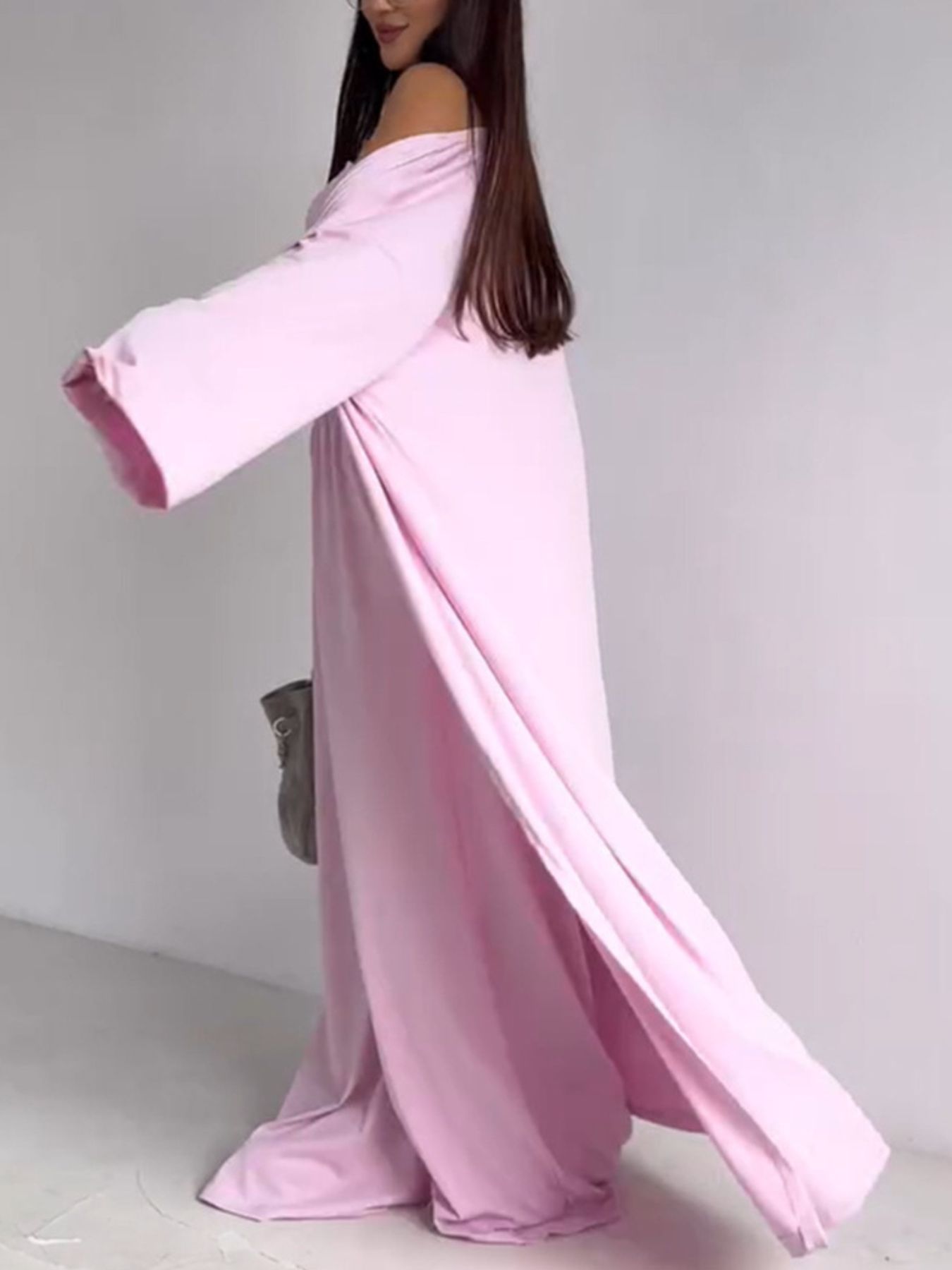 Tube Top, Long Cardigan and Flared Long Pants Three Piece Casual Set  DAME BOHEME
