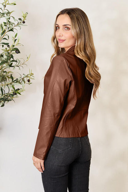Women Classic Neck Zip-Up Jacket For Everyday Wear  DAME BOHEME