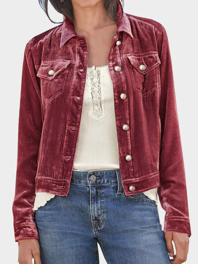 Casual Button-Up Long Sleeve Jacket  DAME BOHEME