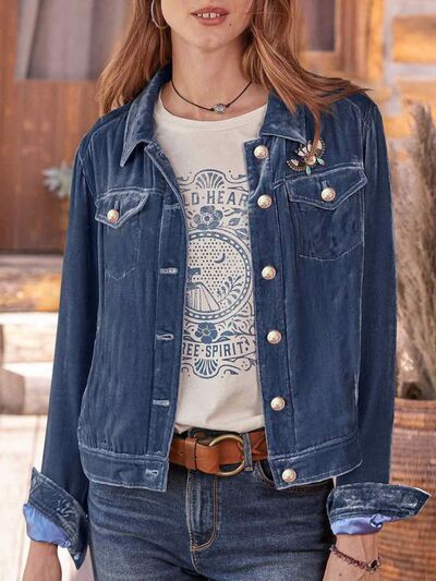 Casual Button-Up Long Sleeve Jacket  DAME BOHEME