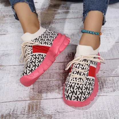 Round Toe Lace Up Sneakers  DAME BOHEME