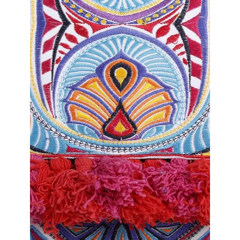 Embroidered Multi Tassel Envelope Clutch Bag - Thailand  DAME BOHEME
