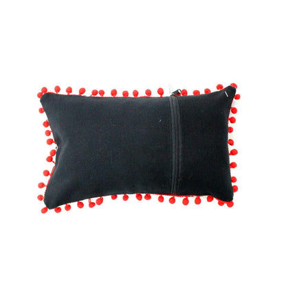 Geometric Pom Pom Lumbar Boho Cushion - Thailand  DAME BOHEME