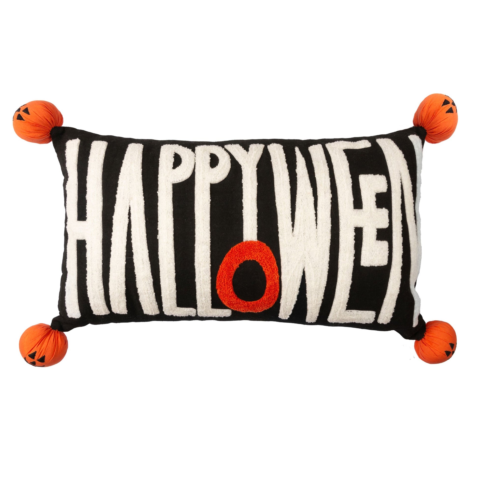 Happy Halloween 12x22 Embroidered Lumbar Pillow  DAME BOHEME
