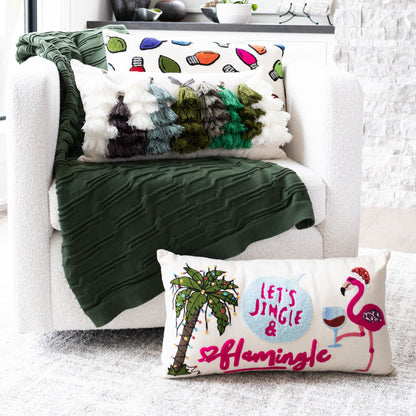 Christmas Tassel Trees 12x22 Lumbar Pillow  DAME BOHEME