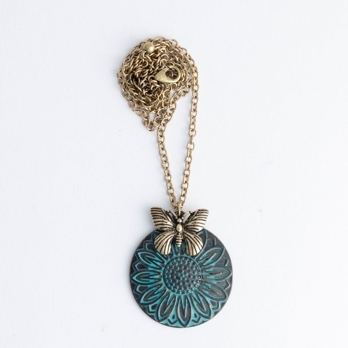 Jadyn Sunflower Pendant Necklace  DAME BOHEME