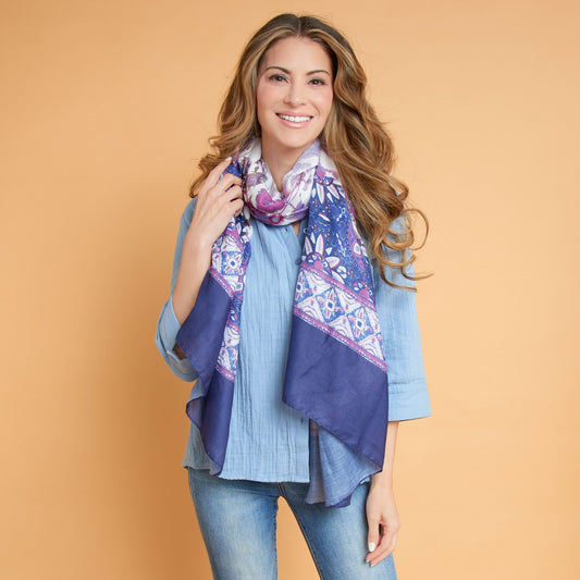 Taylor Floral Lightweight Scarf  DAME BOHEME