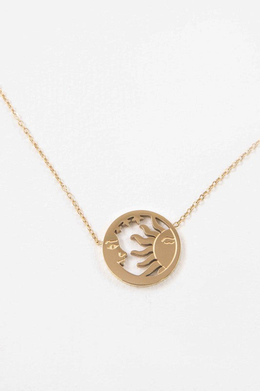 Match Made In Heaven Celestial Necklace 14K Gold Plating