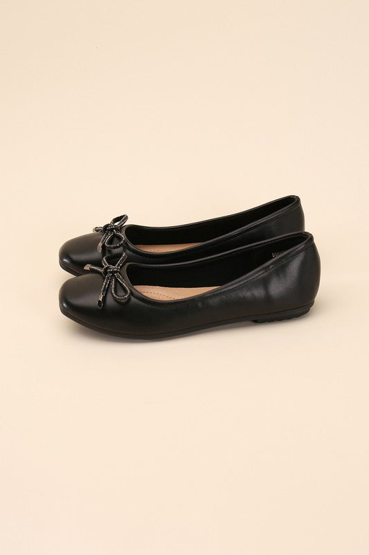 DOROTHY-77 Bow Ballet Flats Top Guy Footwear