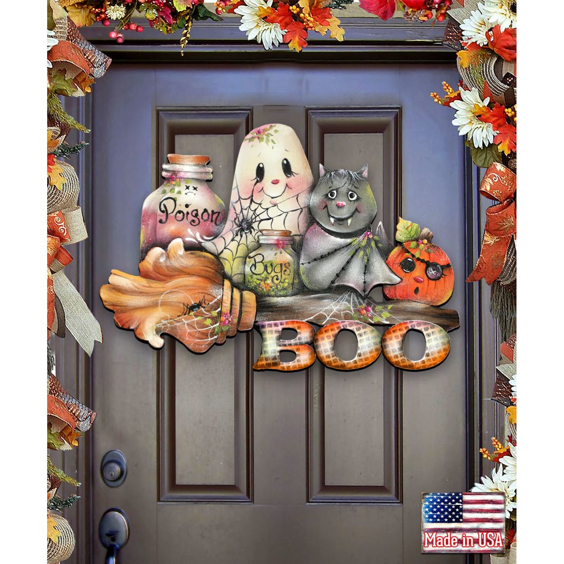 Brunhilda's Broom! Halloween Door Decor by Jamie Mills-Price - Thanksgiving Halloween Decor - 8457411H  DAME BOHEME