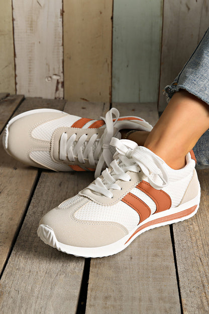 Blackish Green Patchwork Breathable Lace Up Sneakers  DAME BOHEME