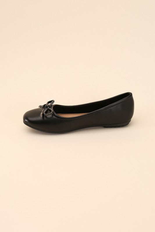 DOROTHY-77 Bow Ballet Flats Top Guy Footwear