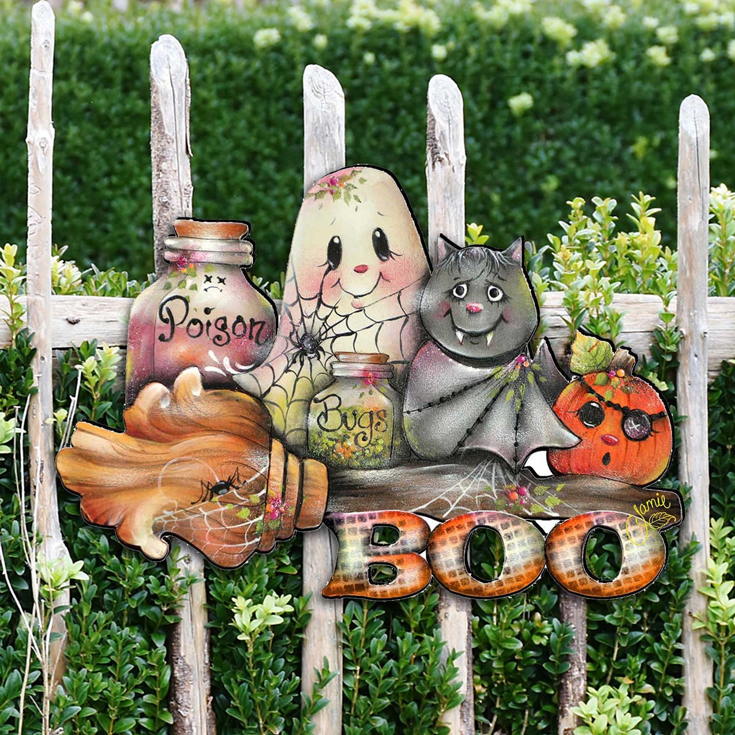 Brunhilda's Broom! Halloween Door Decor by Jamie Mills-Price - Thanksgiving Halloween Decor - 8457411H  DAME BOHEME