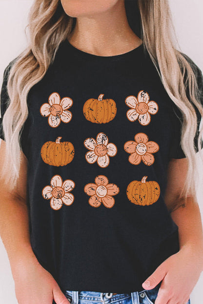 Molly Pumpkin Flower Graphic Top  DAME BOHEME
