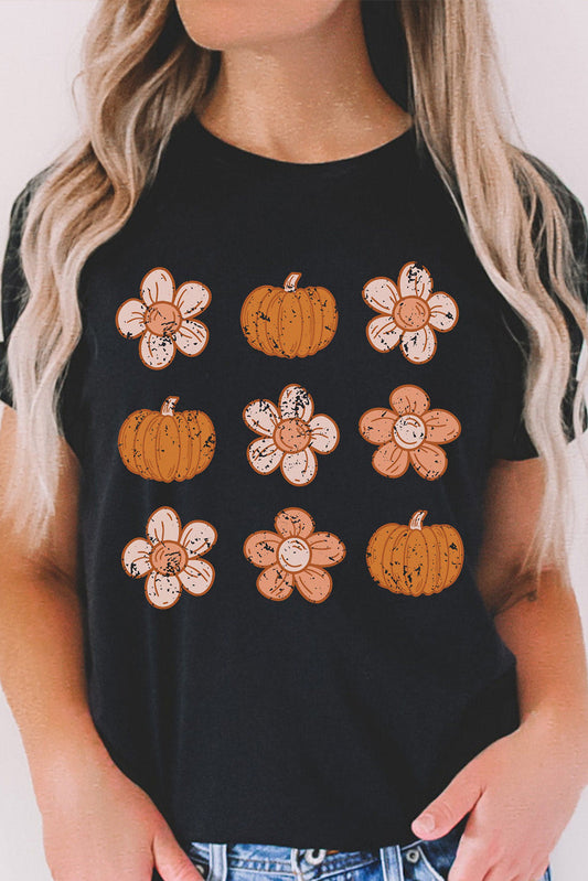 Molly Pumpkin Flower Graphic Top  DAME BOHEME