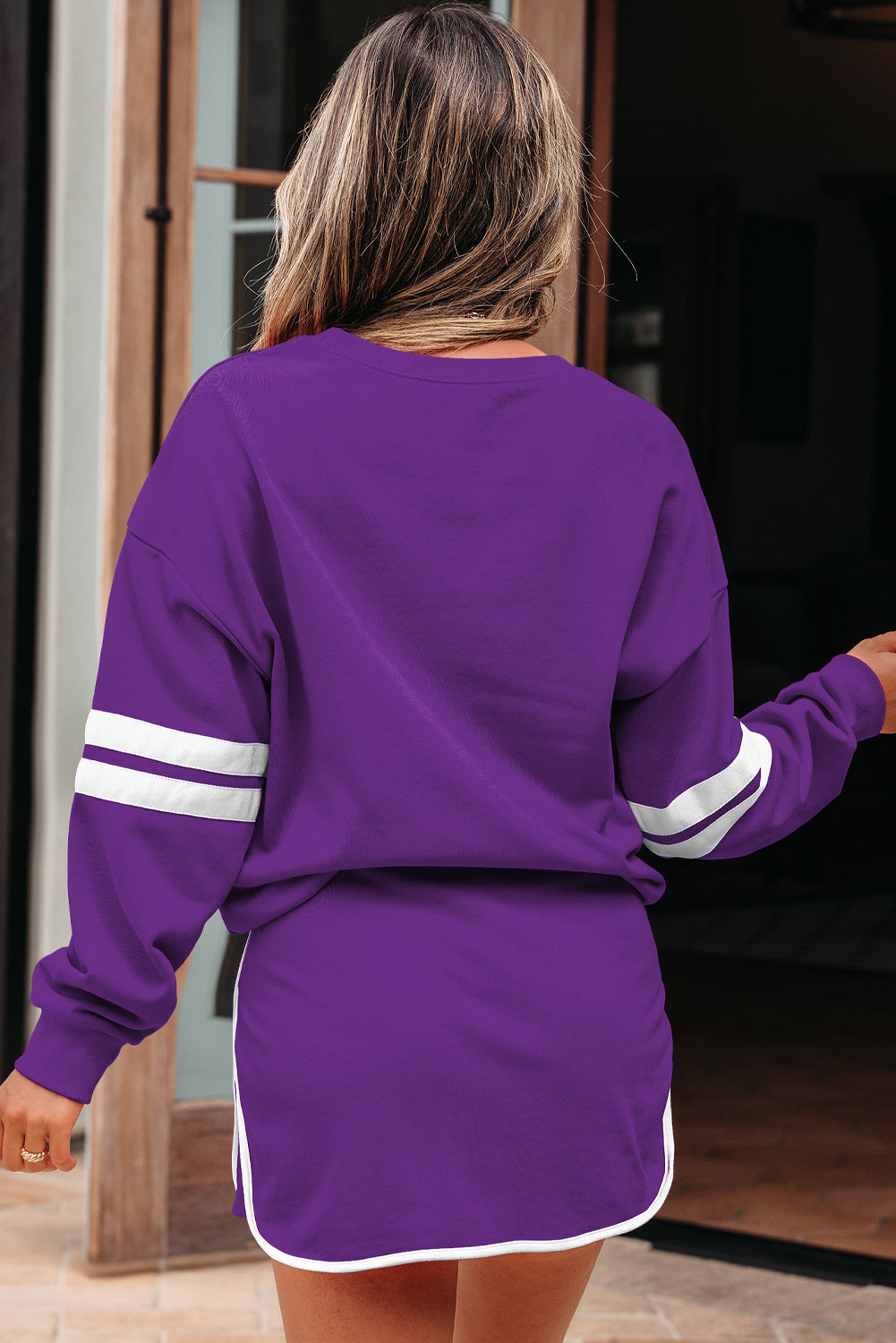 Sophia Varsity Sportwear Casual 2 Piece Skirt Outfit Set  DAME BOHEME