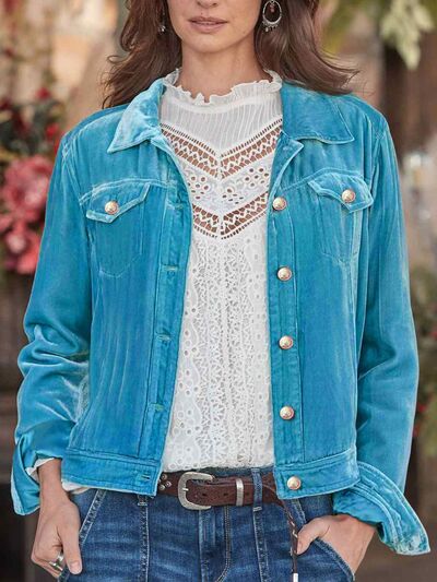 Casual Button-Up Long Sleeve Jacket  DAME BOHEME