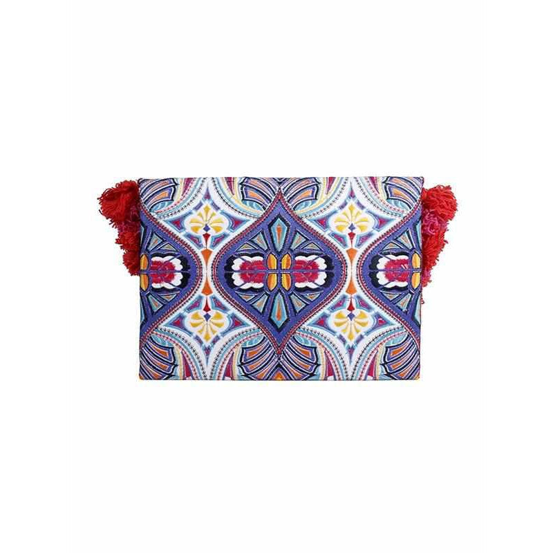 Embroidered Multi Tassel Envelope Clutch Bag - Thailand  DAME BOHEME