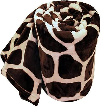 Giraffe Super Soft Cozy Bed Throw Flannel Blanket  DAME BOHEME