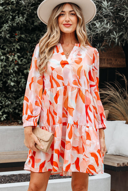 Sierra Print Long Sleeve Floral Bohemian Dress  DAME BOHEME