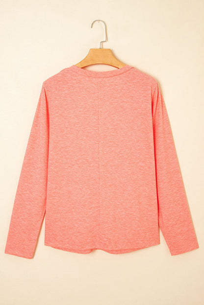 Emery Floral Patchwork V Neck Long Sleeve Top  DAME BOHEME