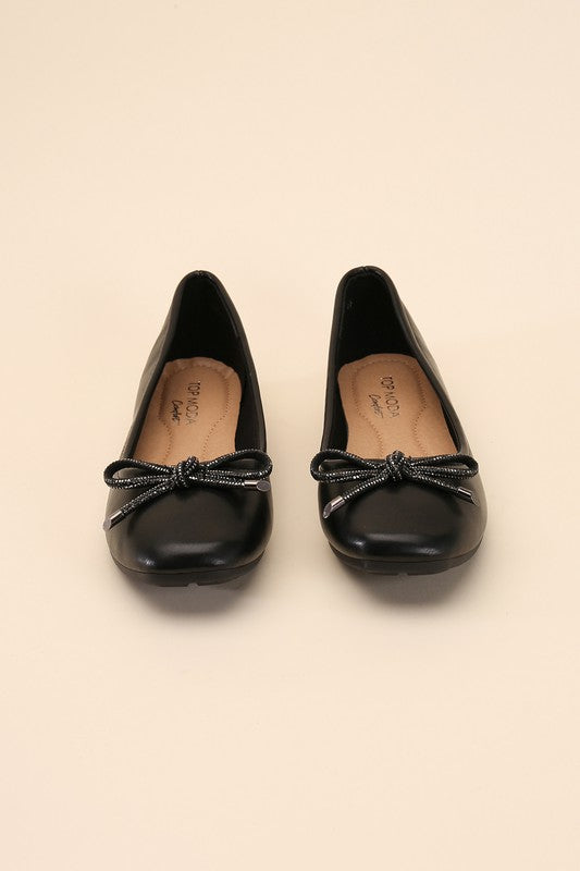 DOROTHY-77 Bow Ballet Flats Top Guy Footwear