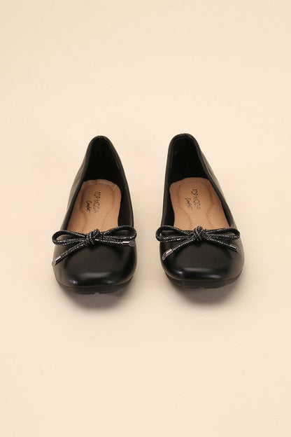 DOROTHY-77 Bow Ballet Flats Top Guy Footwear