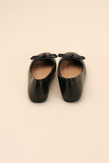 DOROTHY-77 Bow Ballet Flats Top Guy Footwear