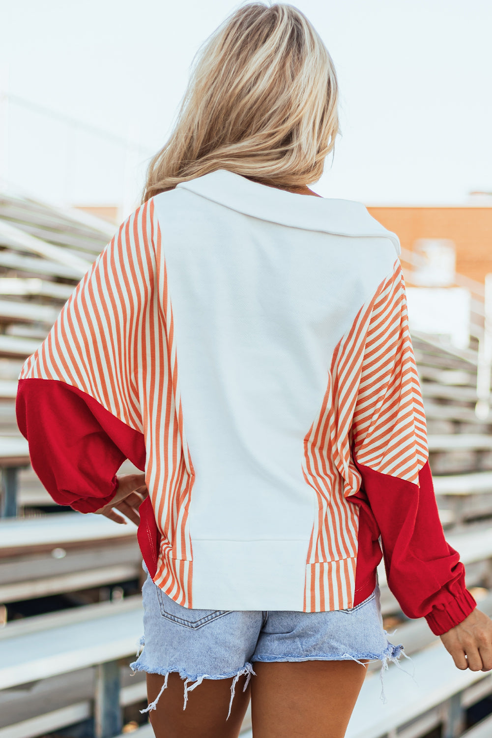 Autumn Striped Oversized Sweatshirt  DAME BOHEME