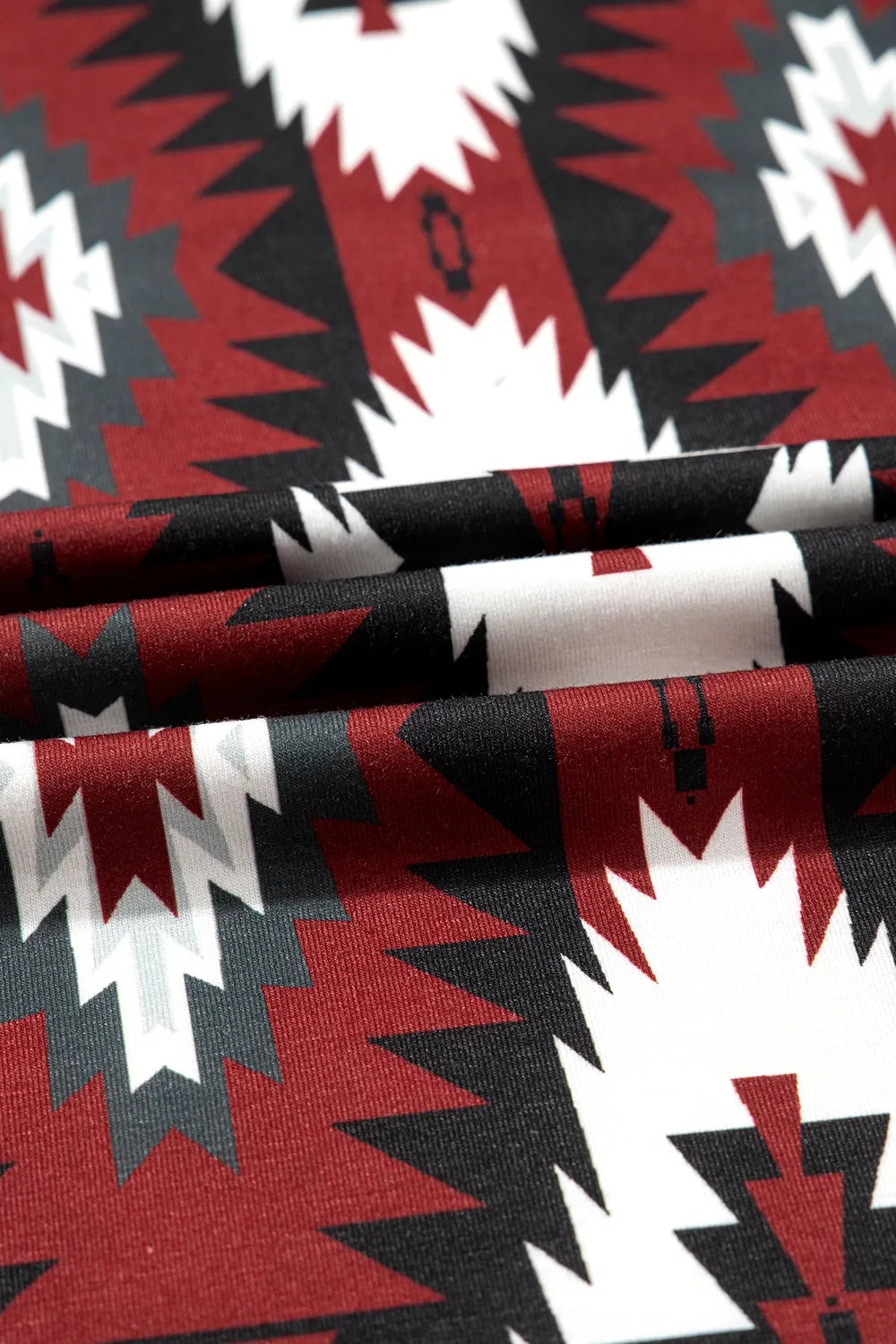 Aztec Print V-Neck Midi Dress Trendsi