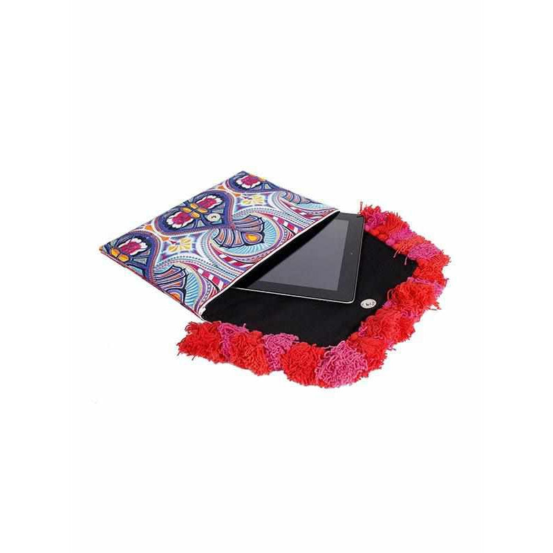 Embroidered Multi Tassel Envelope Clutch Bag - Thailand  DAME BOHEME