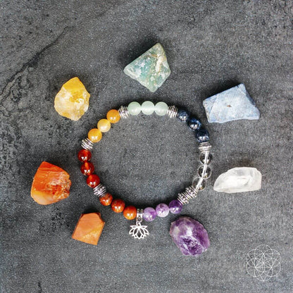 7 Chakra Bracelet and Stones Set  DAME BOHEME